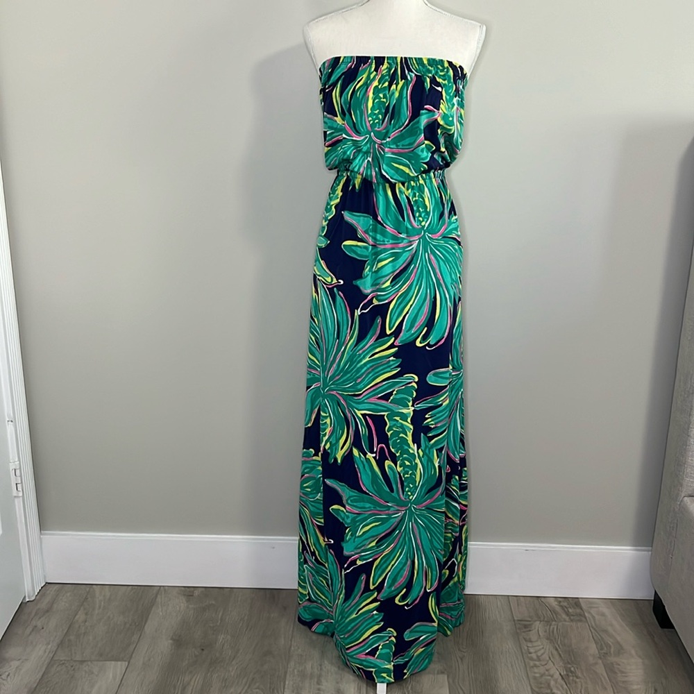 Lilly Pulitzer Tiger Palm Maxi Dress XL